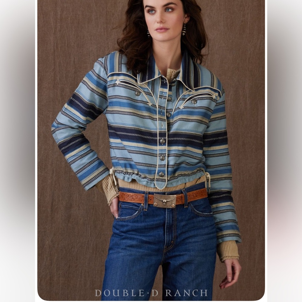 Double D Ranch Stockyard Jacket embroidered longhorn custom buttons XL NWT - Picture 2 of 10